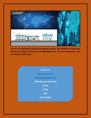 we are an information security monitoring company