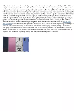 listapedia is actually a site that is actually