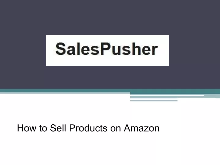 how to sell products on amazon