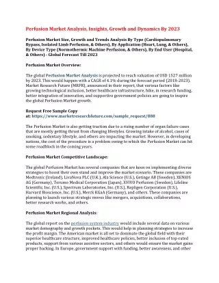 perfusion market analysis insights growth