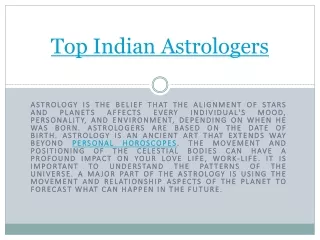 Top Indian Astrologers
