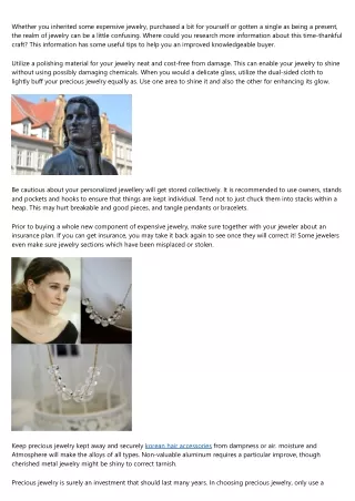 whether you inherited some expensive jewelry