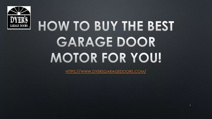 how to buy the best garage door motor for you