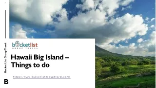 Hawaii Big Island – Things to do