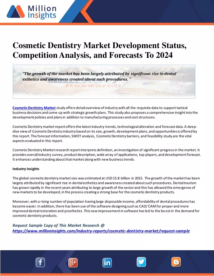 cosmetic dentistry market development status