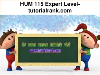 HUM 115  Effective Communication- tutorialrank.com