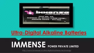 Ultra-Digital- Battery Technology -Immense Power Private Ltd