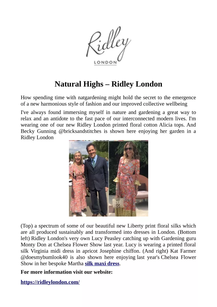 natural highs ridley london
