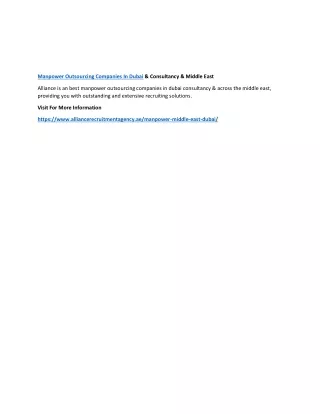 manpower outsourcing companies in dubai
