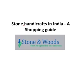 stone handicrafts in India