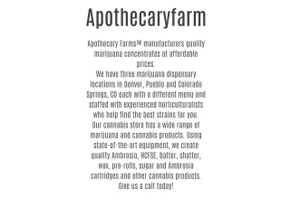 Apothecaryfarm