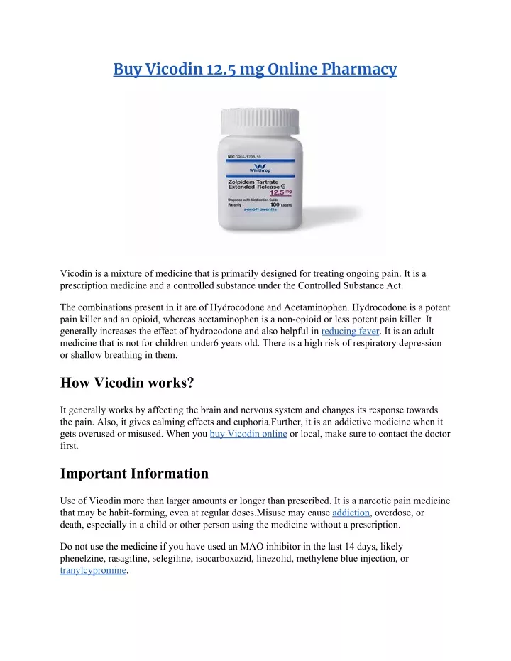 buy vicodin 12 5 mg online pharmacy