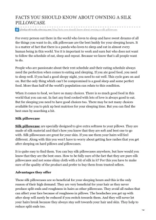 facts you should know about owning a silk
