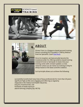 Personal Trainer Singapore