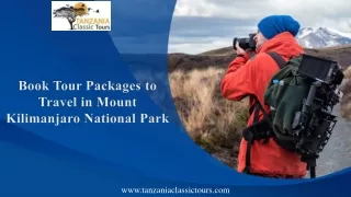 Book Tour Packages to Travel in Mount Kilimanjaro National Park