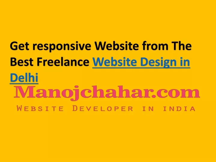 get responsive website from the best freelance