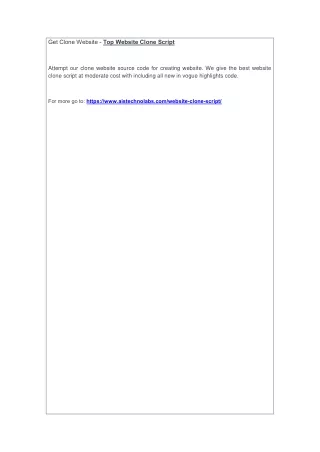 get clone website top website clone script