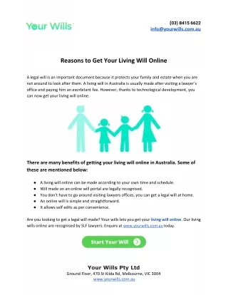 Reasons to Get Your Living Will Online