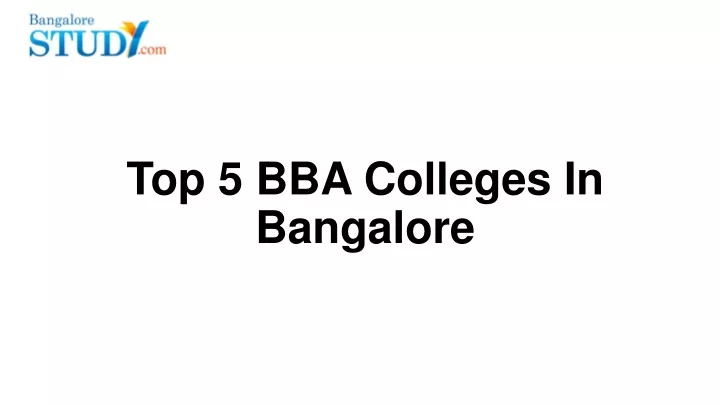 top 5 bba colleges in bangalore