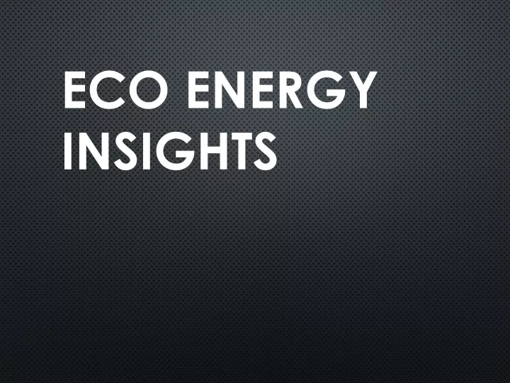 eco energy insights