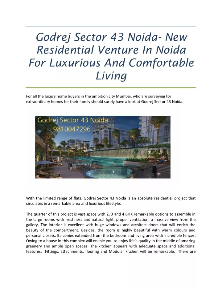 godrej sector 43 noida new residential venture