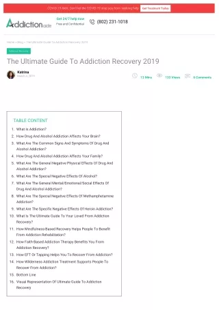 The Ultimate Guide To Addiction Recovery 2019
