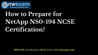 NS0-194 Certification Exam Sample Questions and Answers