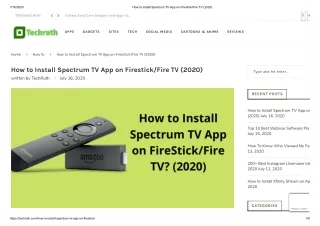 How to Install Spectrum TV App on Firestick/Fire TV