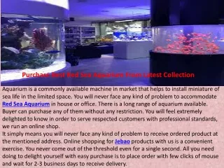 Purchase Best Red Sea Aquarium From Latest Collection