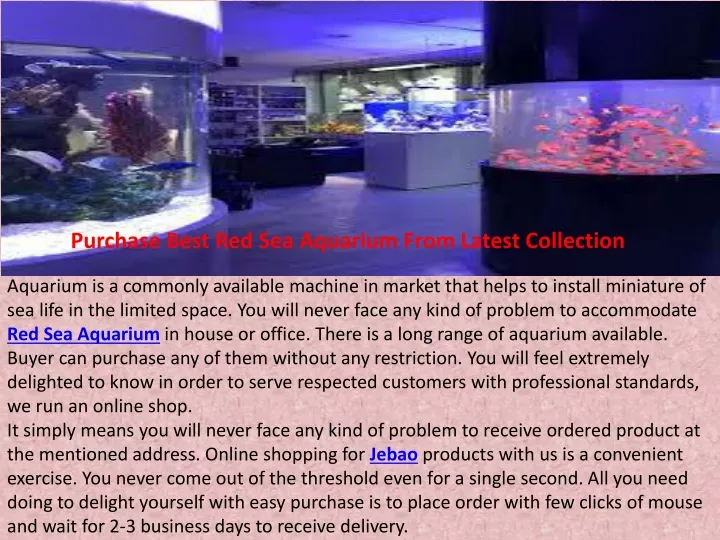 purchase best red sea aquarium from latest