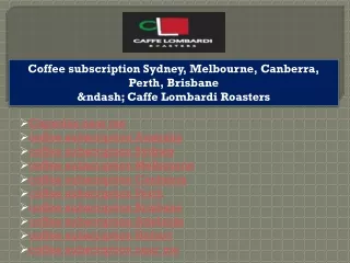 coffee subscription sydney melbourne canberra