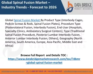global spinal fusion market industry trends
