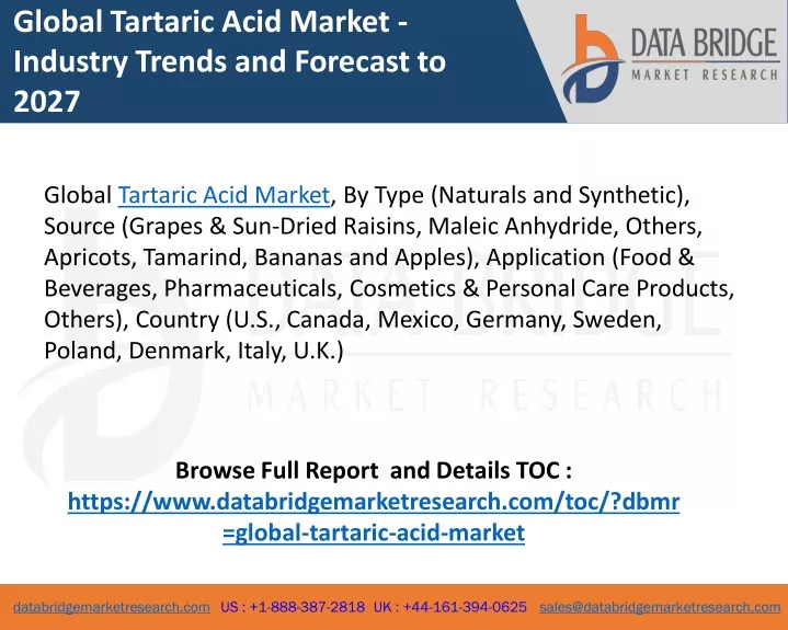 global tartaric acid market industry trends