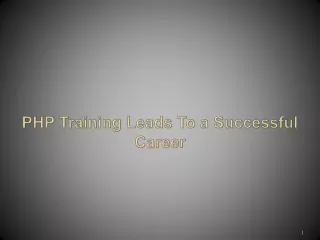 PHP Training Leads To a Successful Career