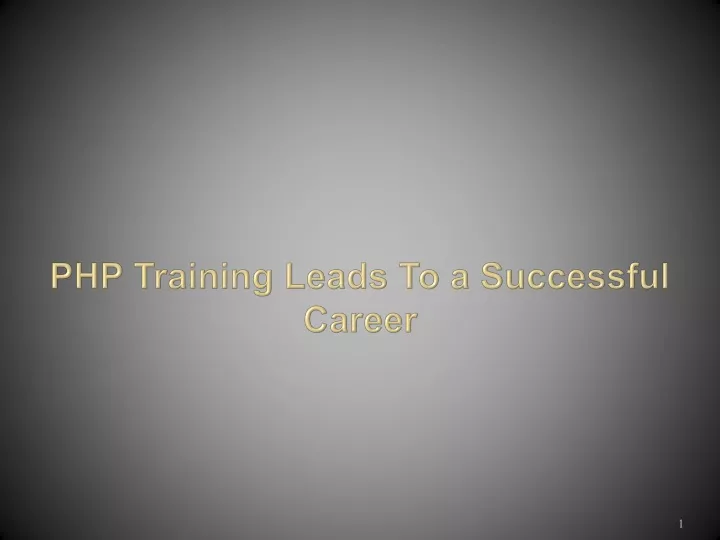 php training leads to a successful career