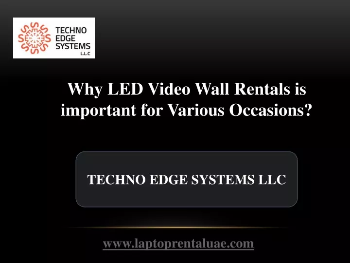 why led video wall rentals is important