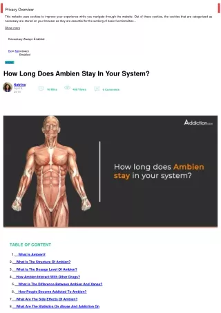 How Long Does Ambien Stay In Your System?