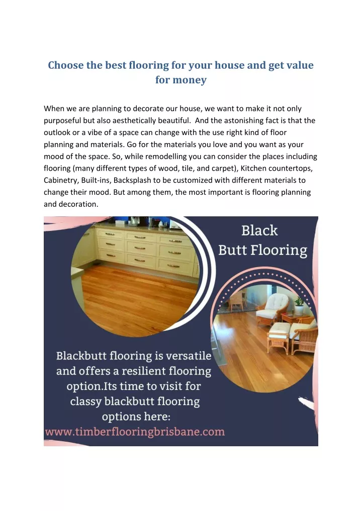 choose the best flooring for your house