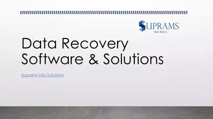 data recovery software solutions