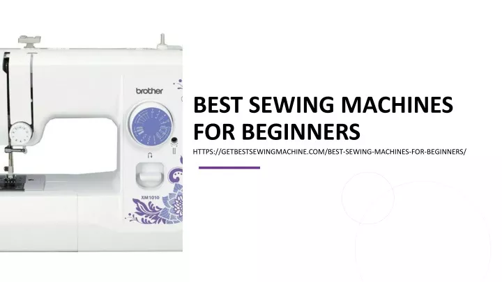 best sewing machines for beginners