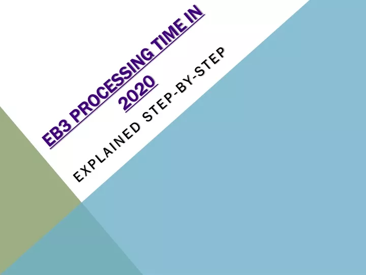 eb3 processing time in 2020