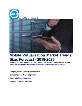 Mobile Virtualization Market Trends, Size, Forecast - 2018-2023