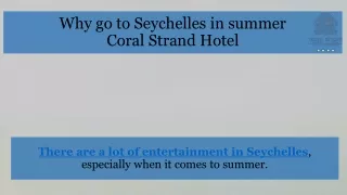 why go to seychelles in summer coral strand hotel