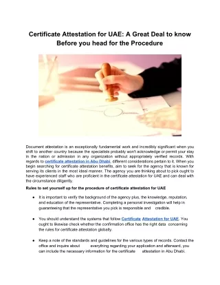 certificate attestation for uae a great deal
