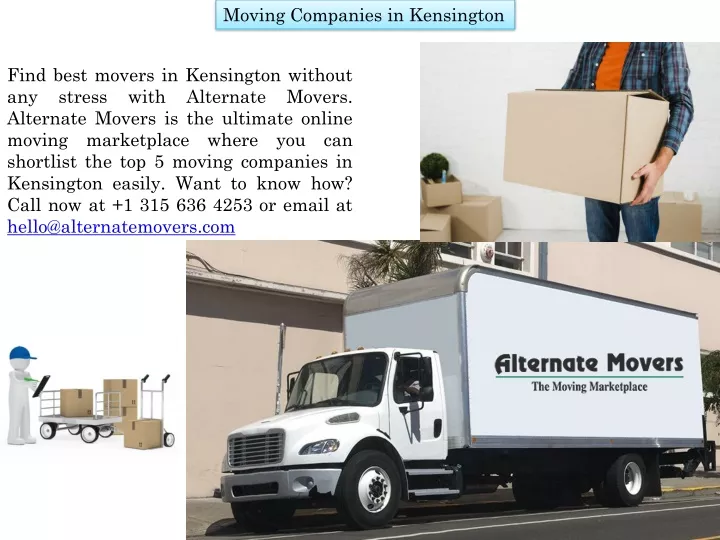 moving companies in kensington