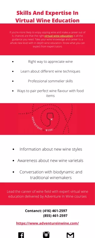 Skills And Expertise In Virtual Wine Education