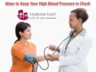 Ways to Keep Your High Blood Pressure in Check