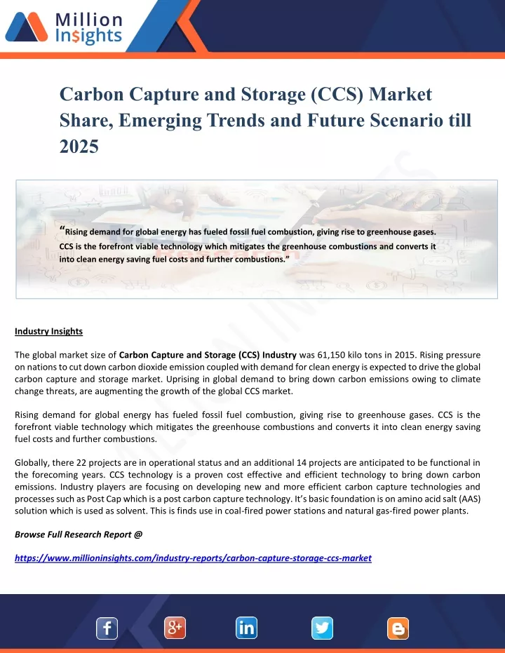 carbon capture and storage ccs market share
