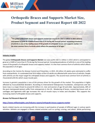 orthopedic braces and supports market size