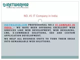NO.#1 IT Company in India